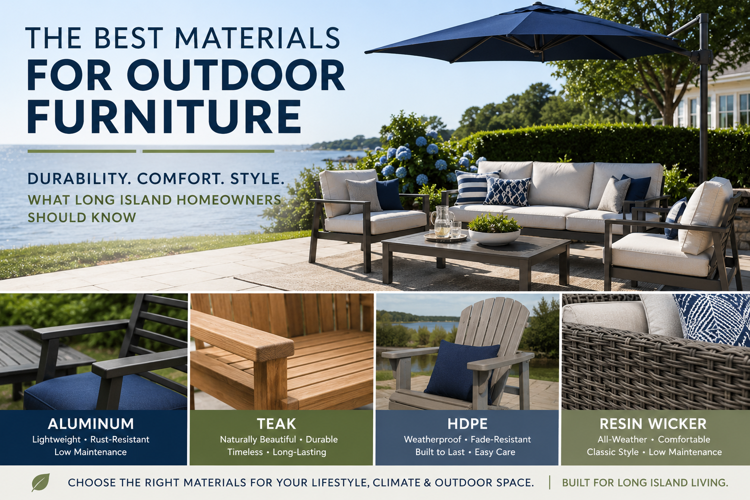 The Best Materials for Outdoor Furniture: What Long Island Homeowners Should Know