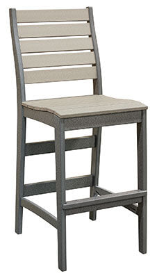 EC Woods Freeport Dining Set Dining Side Chair / White Frame / Dark Grey Accents