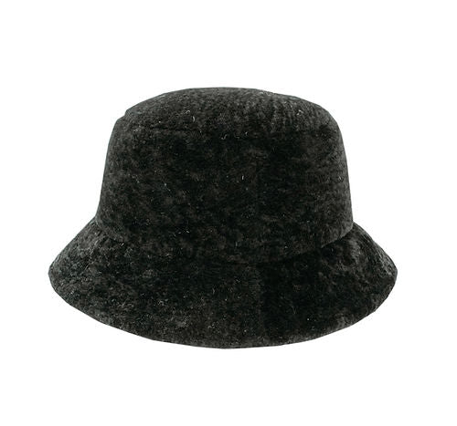 Mitchies Matchings Curly Lamb Bucket Hat Black
