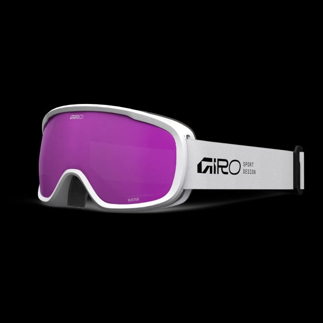 Giro Buster Youth Goggles White Stacked (Amber Rose Lens)