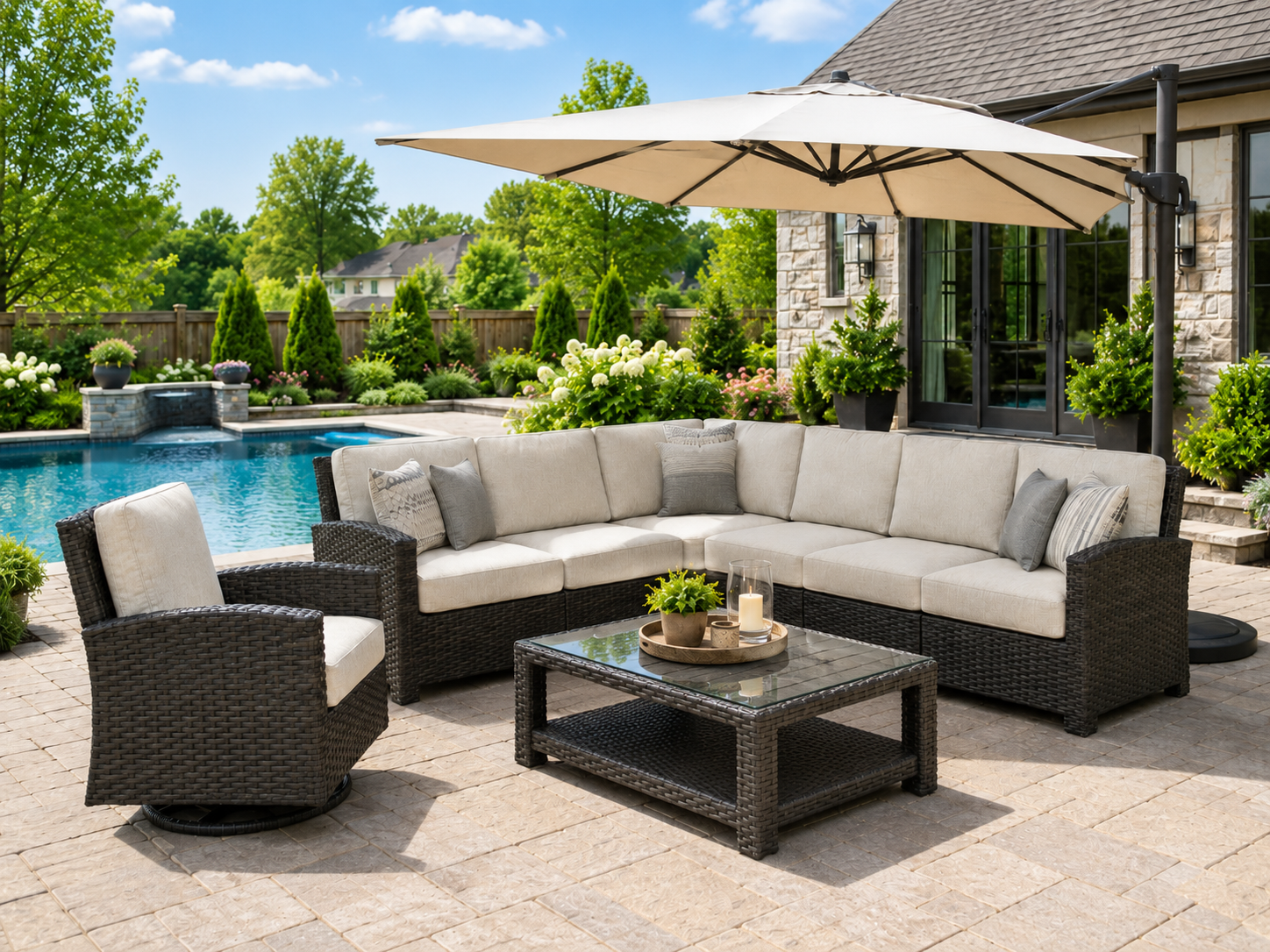 Lakeside Wicker Sectional Seating – Sno-Haus