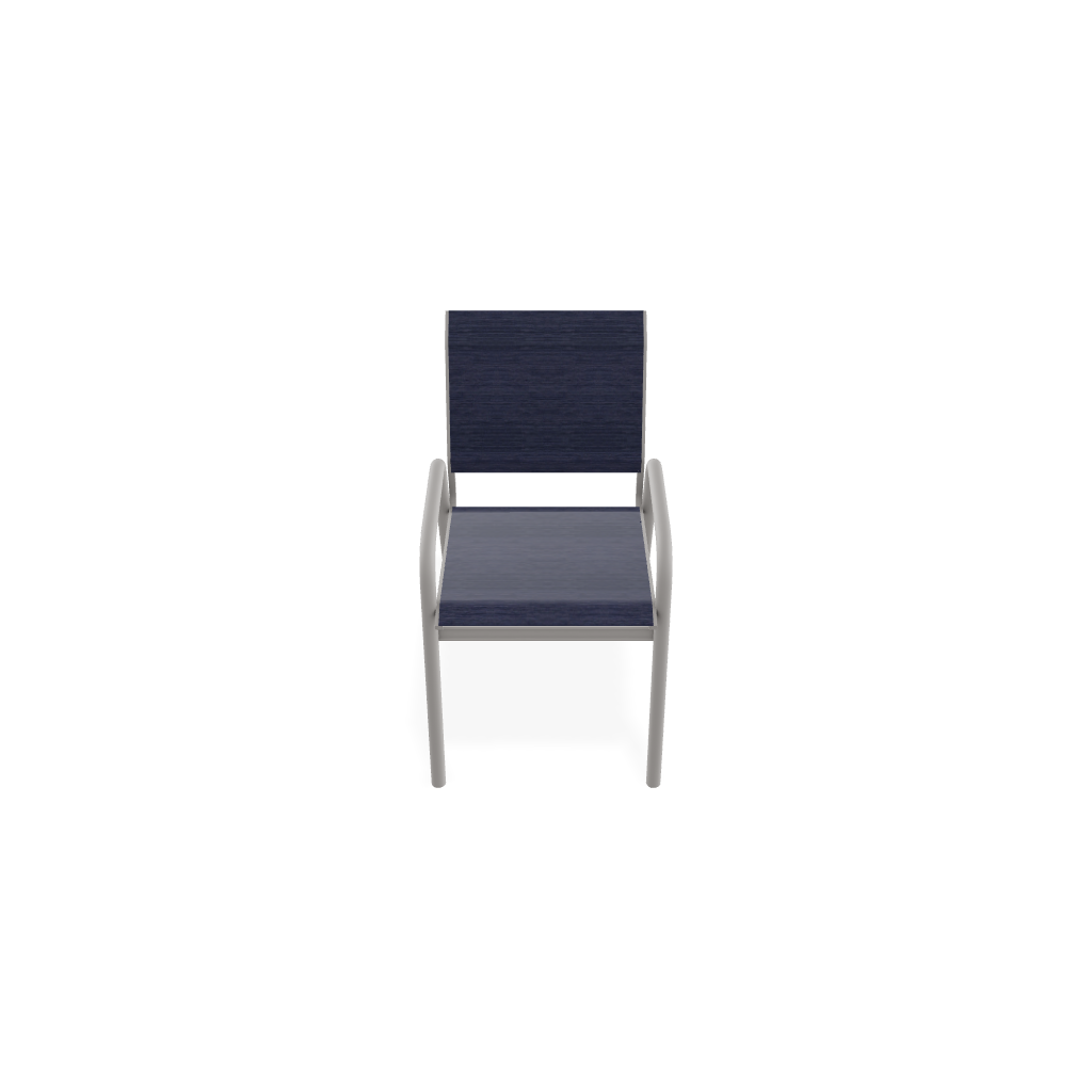 Telescope Gardenella Stacking Bistro Chair Warm Grey / Collect Indigo Sling
