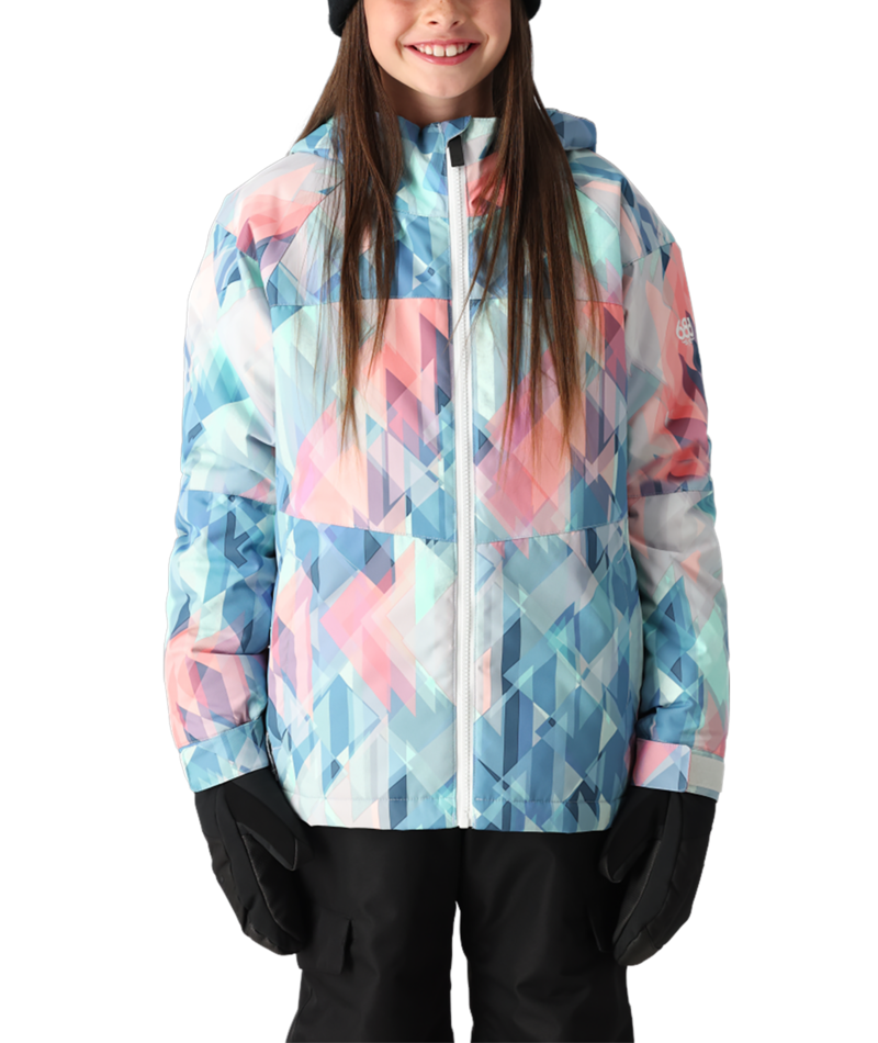 686 Girls Athena Insulated Jacket Seaglass Abstract Angles