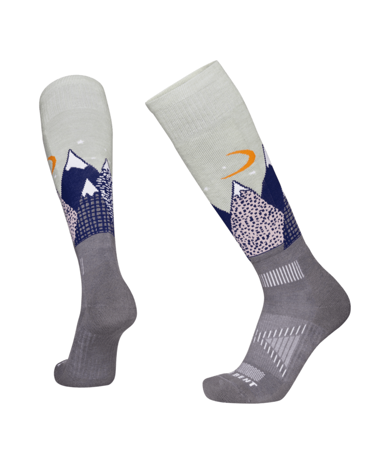 Le Bent Kids Snowy Mountains Light Cushion Snow Sock Sea Foam