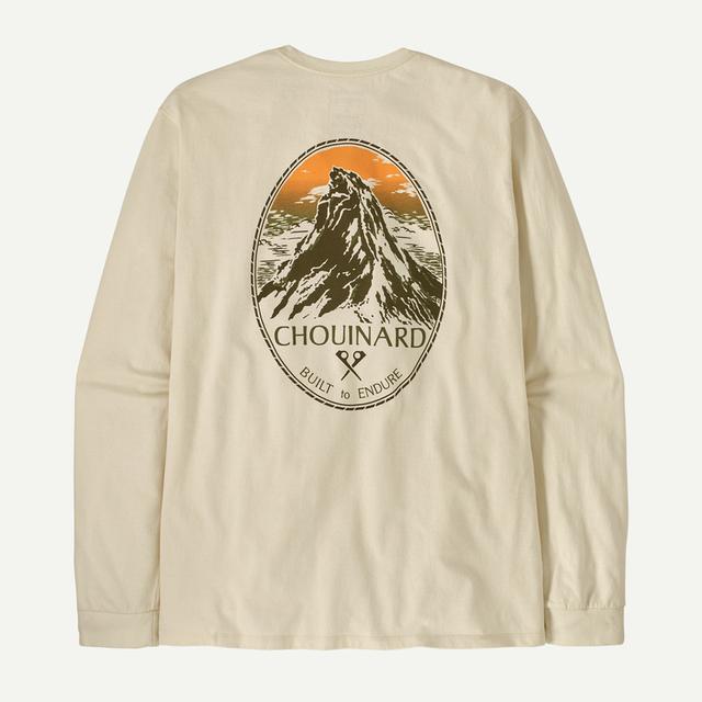 Patagonia Ms L/S Chouinard Crest Responsibili-Tee Birch White