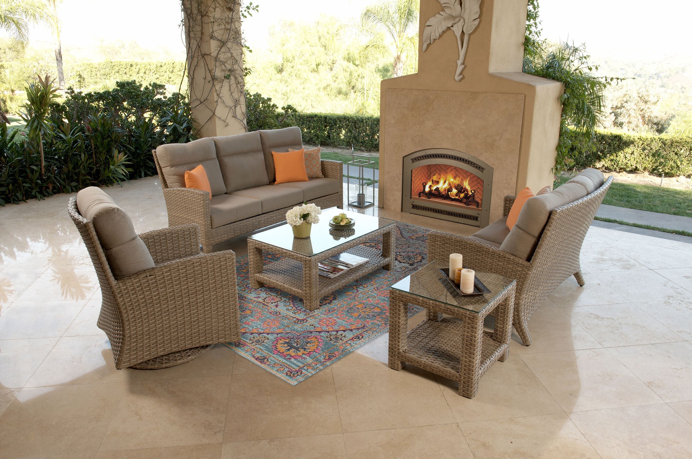 North Cape Grand Stafford Wicker Sectional Seating