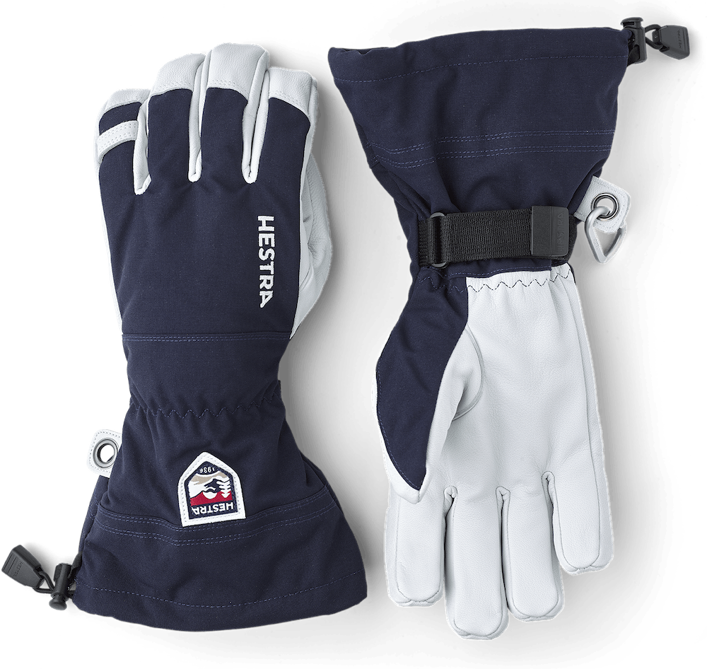 Hestra Army Leather Heli Ski Glove Navy