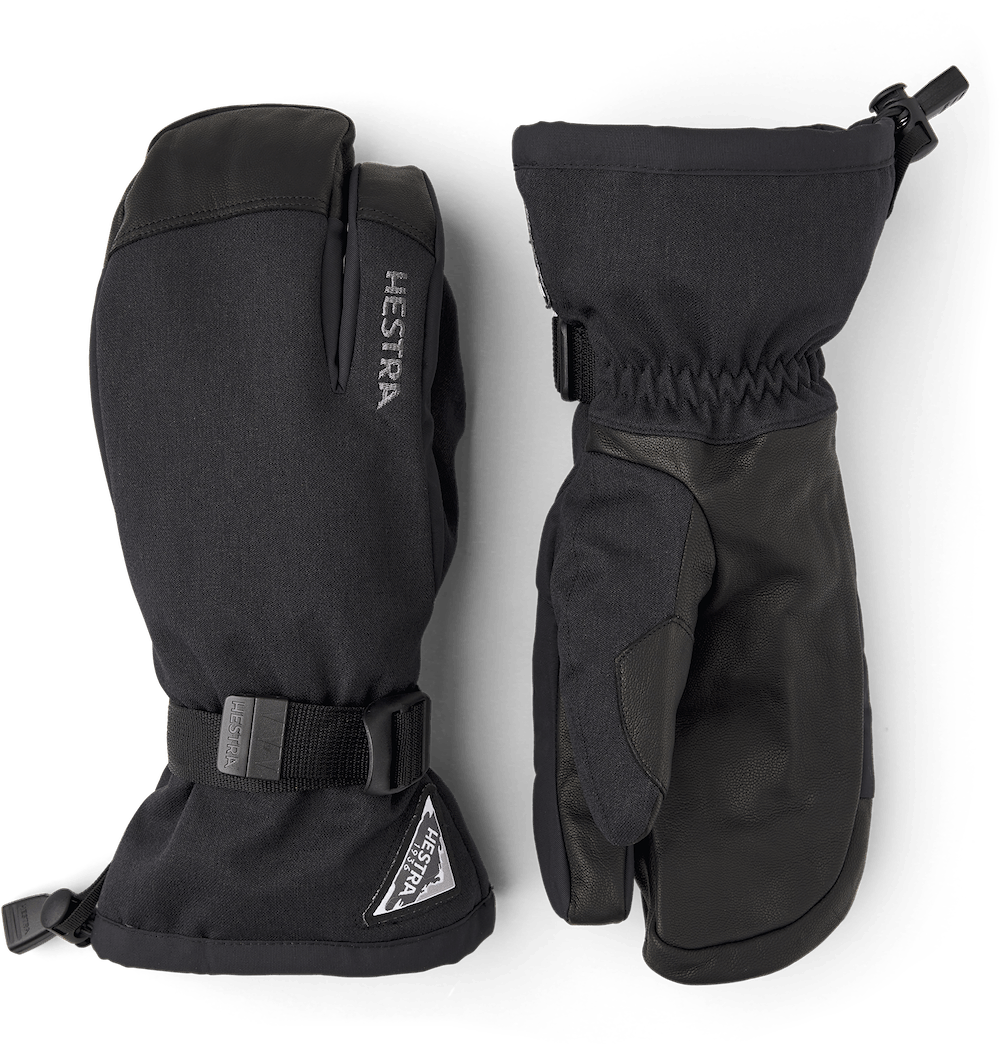 Hestra Powder Gauntlet 3-Finger Glove Black