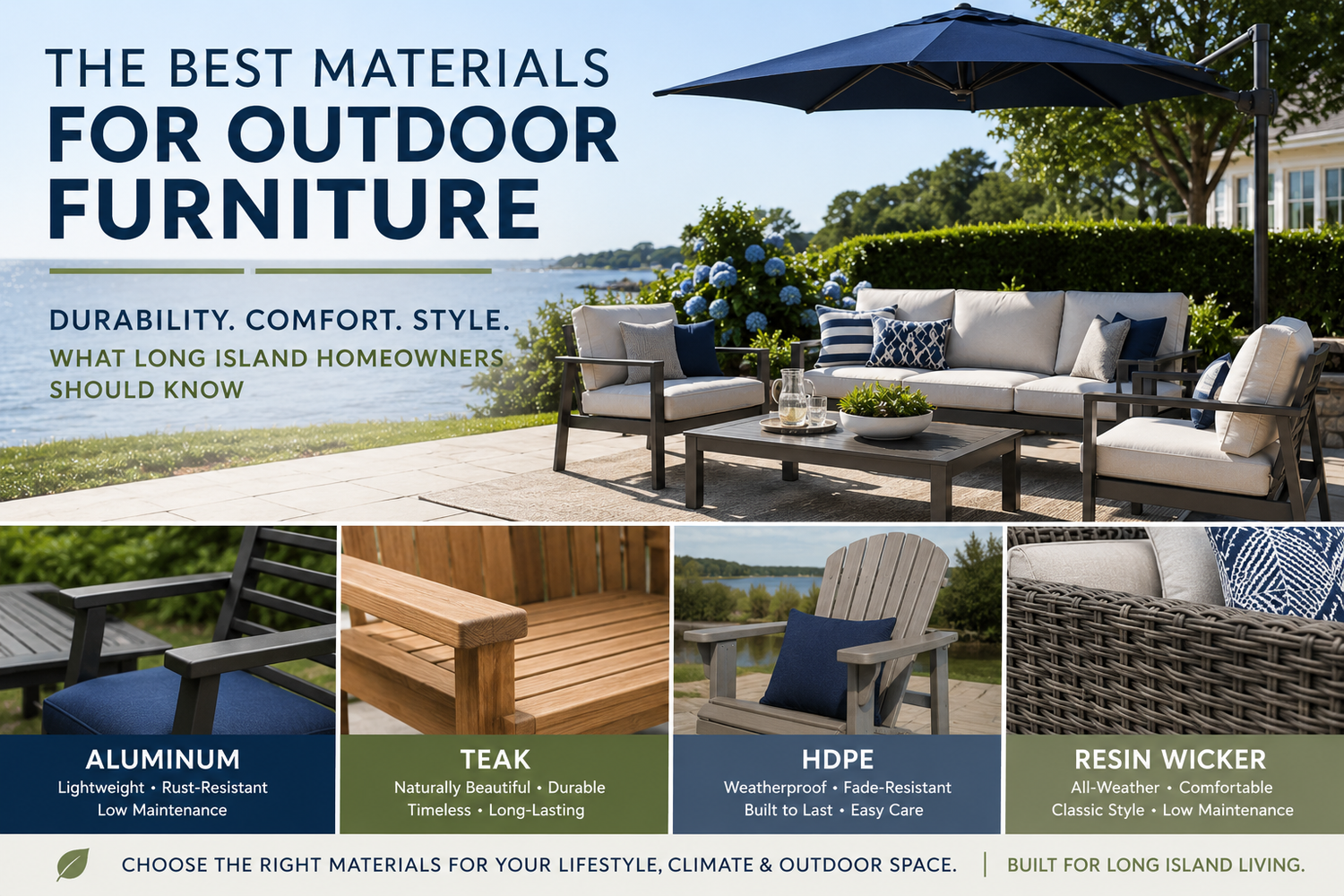 The Best Materials for Outdoor Furniture: What Long Island Homeowners Should Know