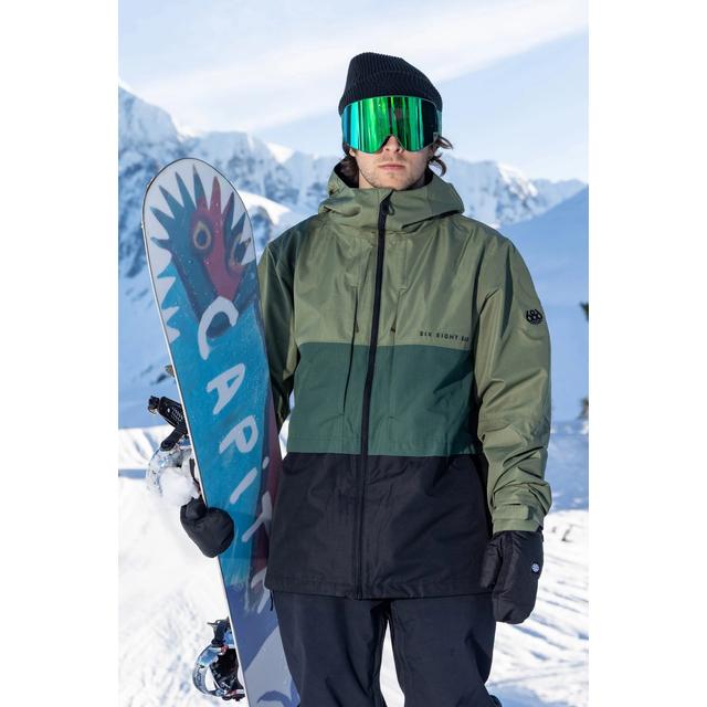 686 Mens 2003 Atom Jacket Fatigue Green Colorblock