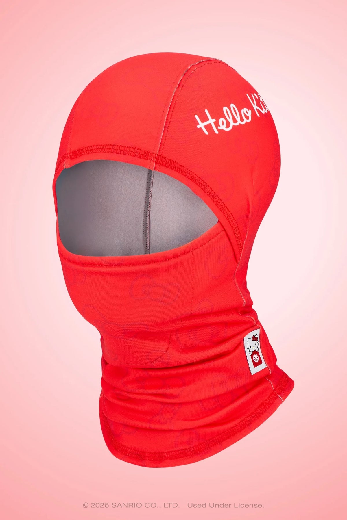 686 Hurra Hinged Balaclava in Hello Kitty Red, product view