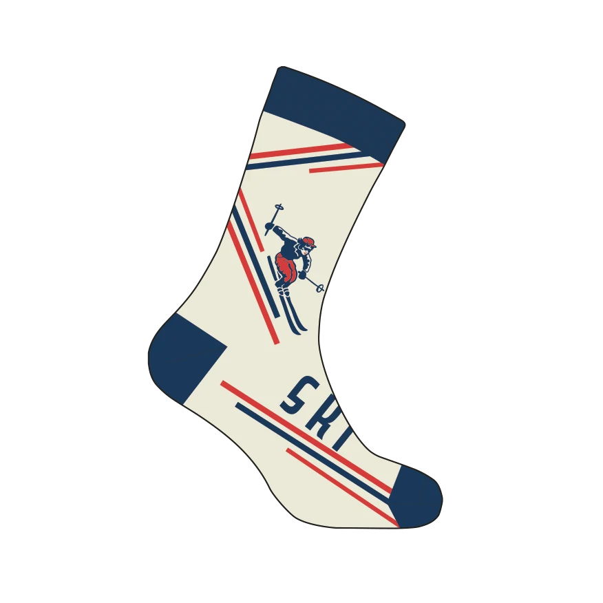 Jack & Sage Retro Ripper Merino Sock in Multi, front