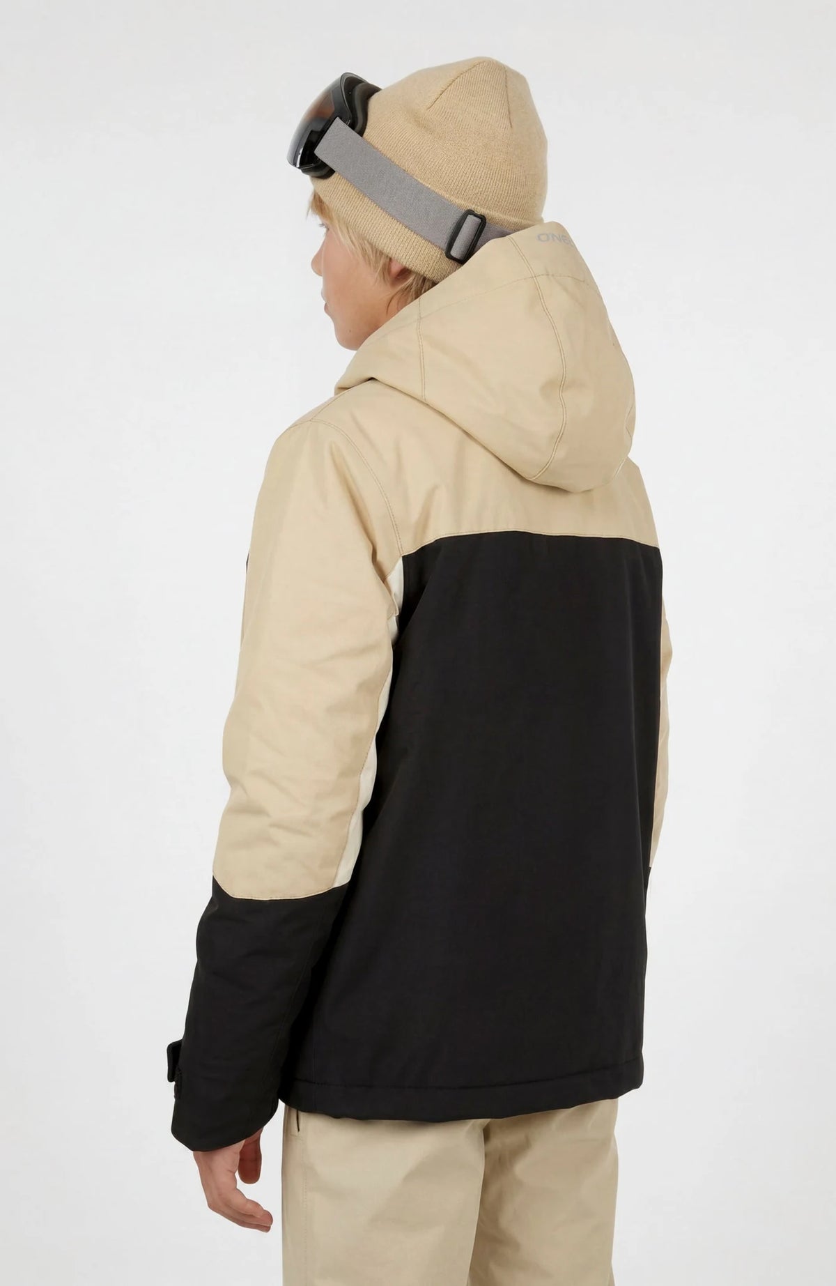 O'Neill FWC Cruz Triple Snow Jacket Boys in Olive Blush Colour Block, back view