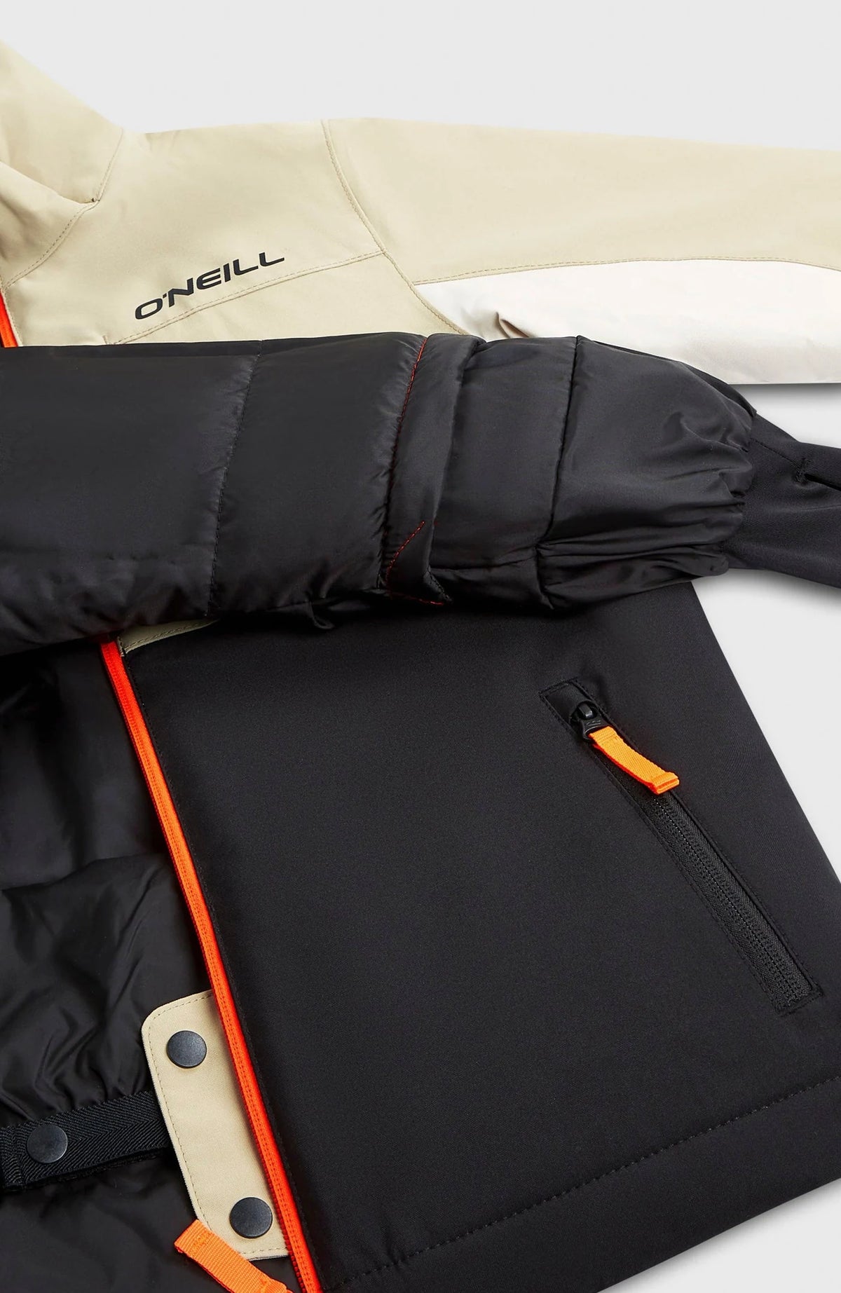 O'Neill FWC Cruz Triple Snow Jacket Boys in Olive Blush Colour Block, detail view
