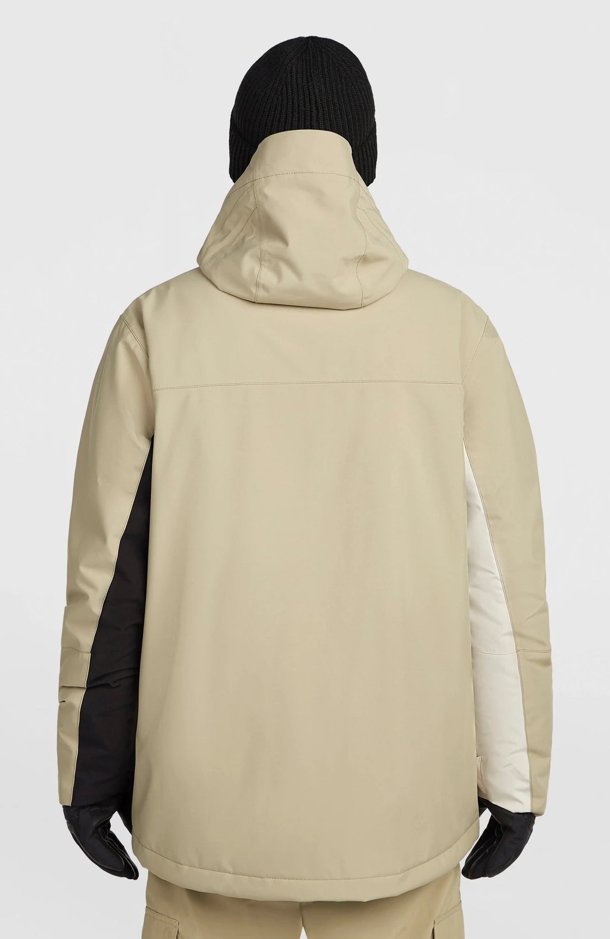 O'Neill FWC Cruz Triple Snow Jacket Mens in Olive Blush Colour Block, back view