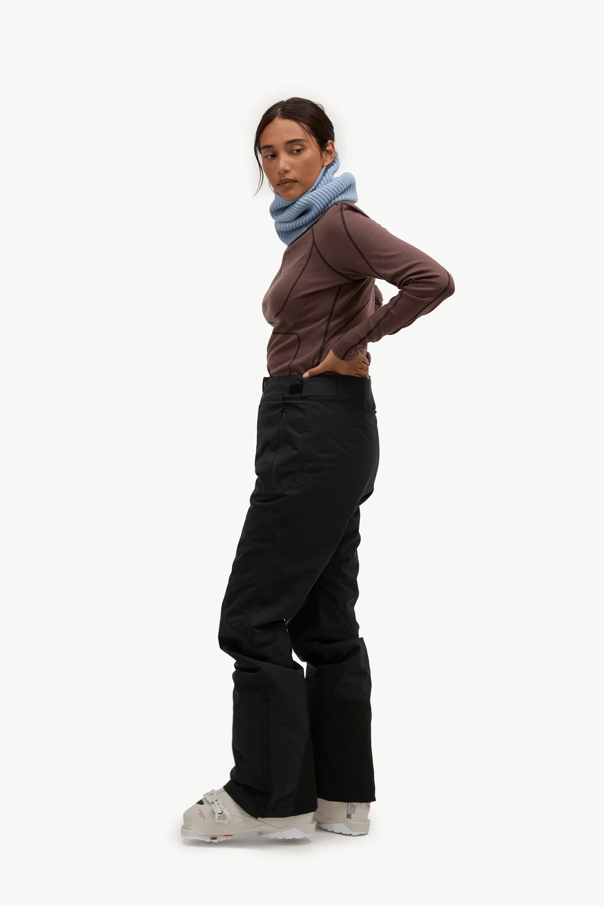 Halfdays Alessandra Pant in Black, side view