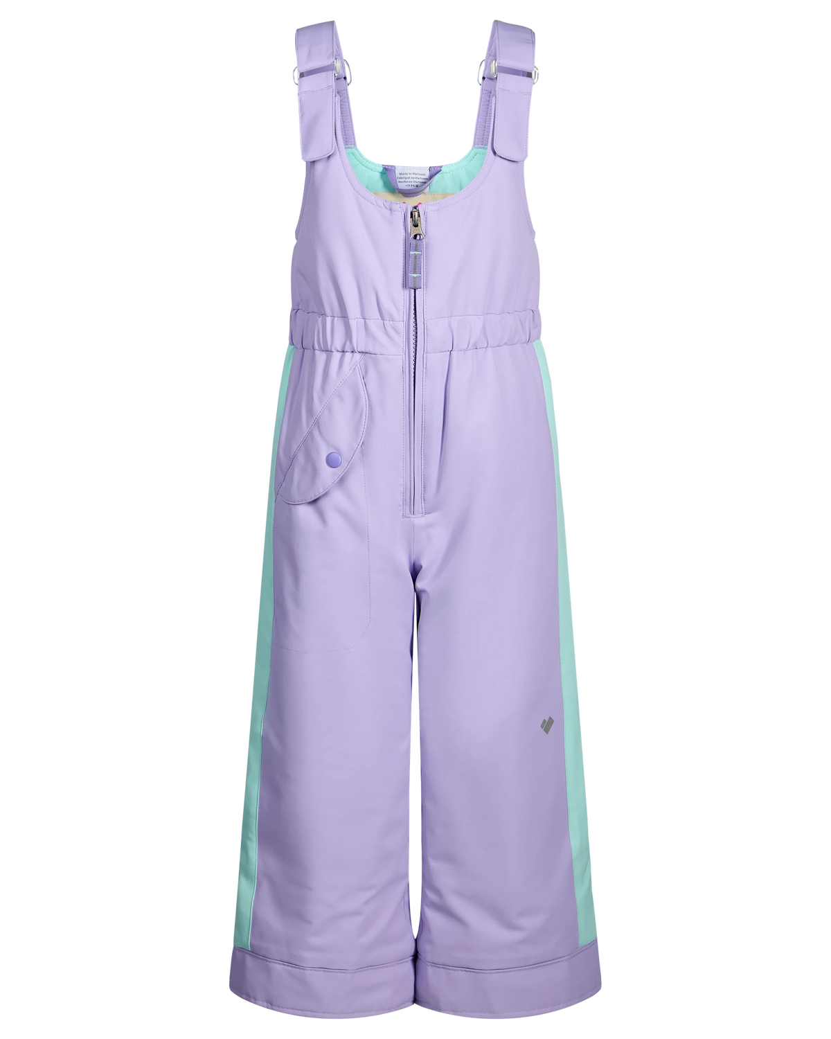 Obermeyer Snoverall Stripe Bib Pant in Pwr Play, front