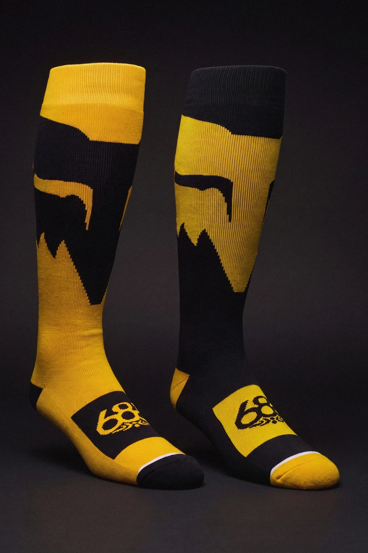 686 Mens Fox Racing Socks - 2pk in Fox Yellow, product view