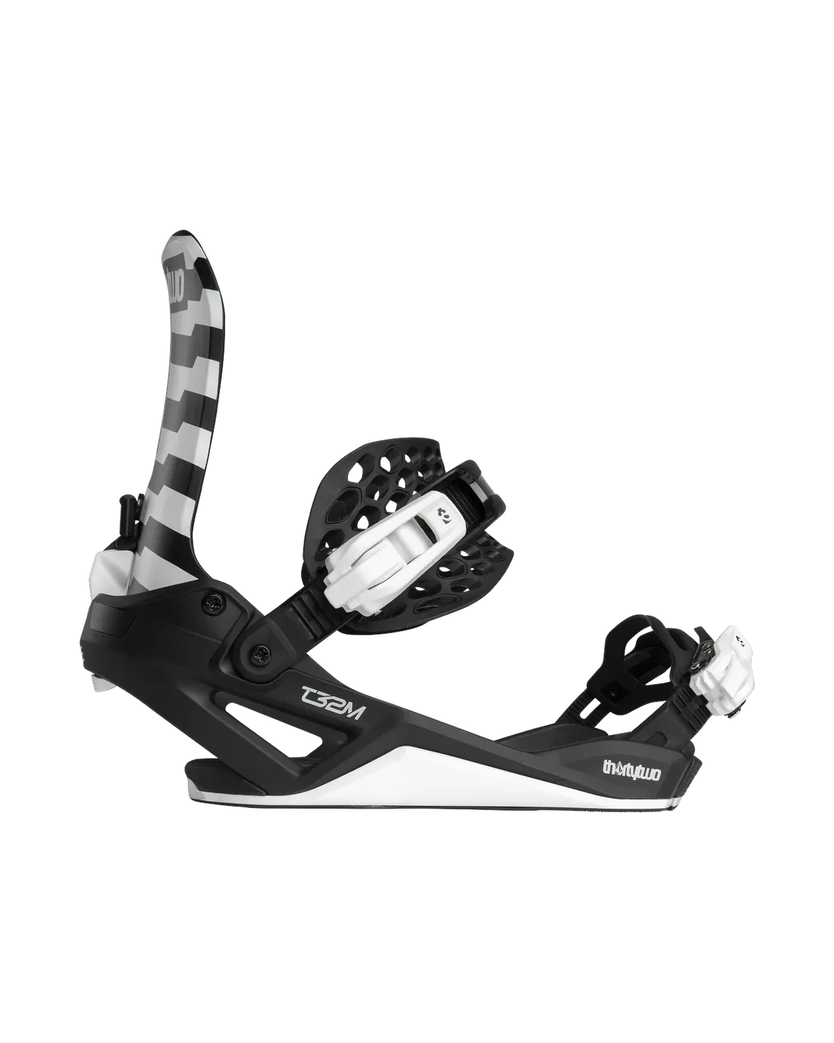 ThirtyTwo T32M Volcom FASE 2027 in VOLCOM BLACK/WHITE, side binding view