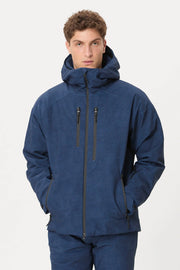 rh+ Joyride Jacket in Blue Denim, front view on model
