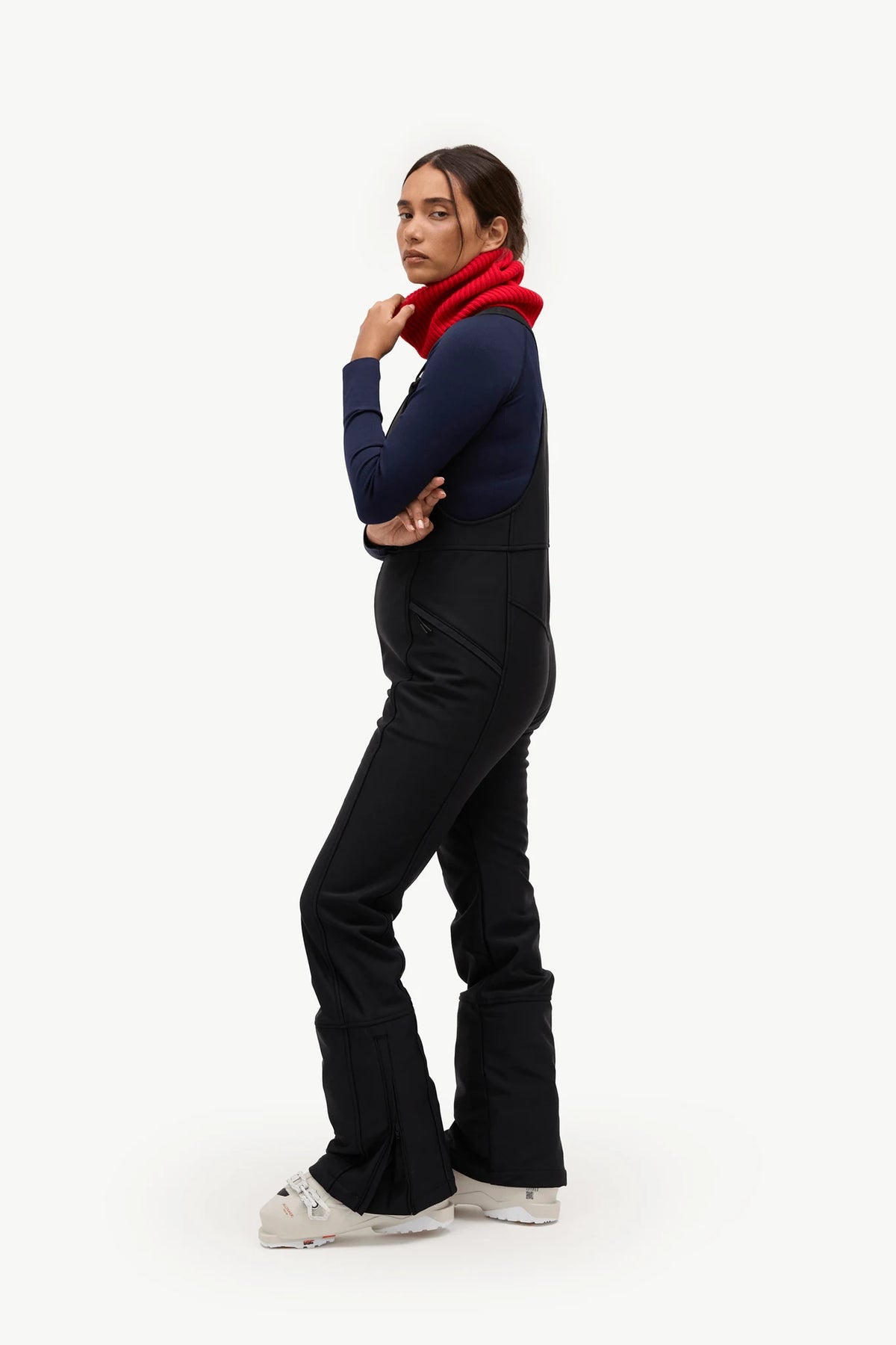 Halfdays Isabel Bib Pant in Black, side view