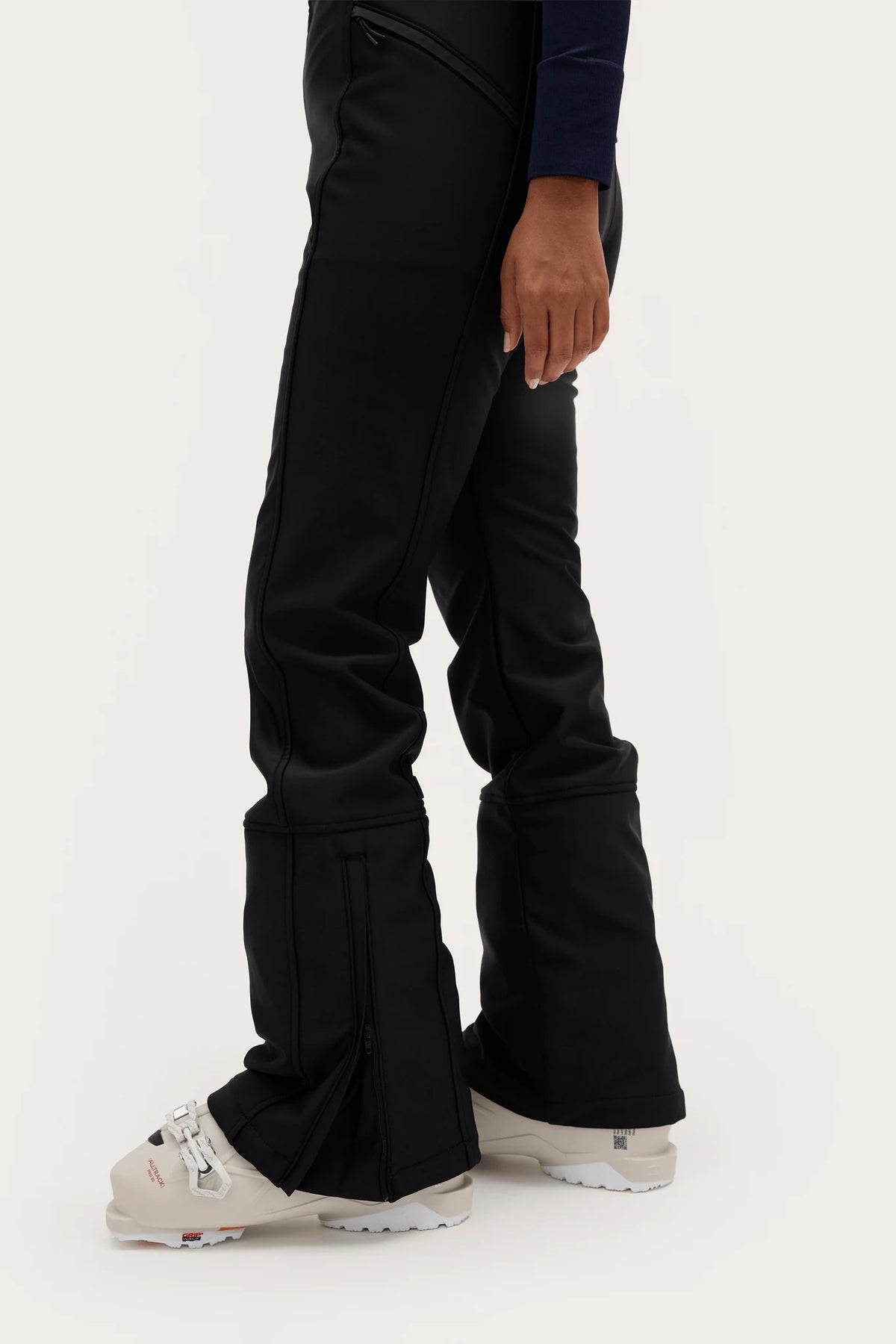 Halfdays Isabel Bib Pant in Black, detail