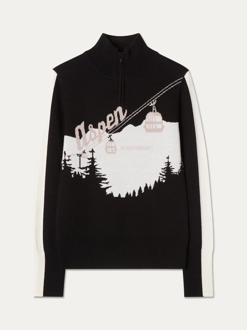 We Norwegians AfterSki ZipUp Women's in Black, front product view