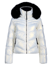 Obermeyer Bombshell Luxe Jacket in White, front