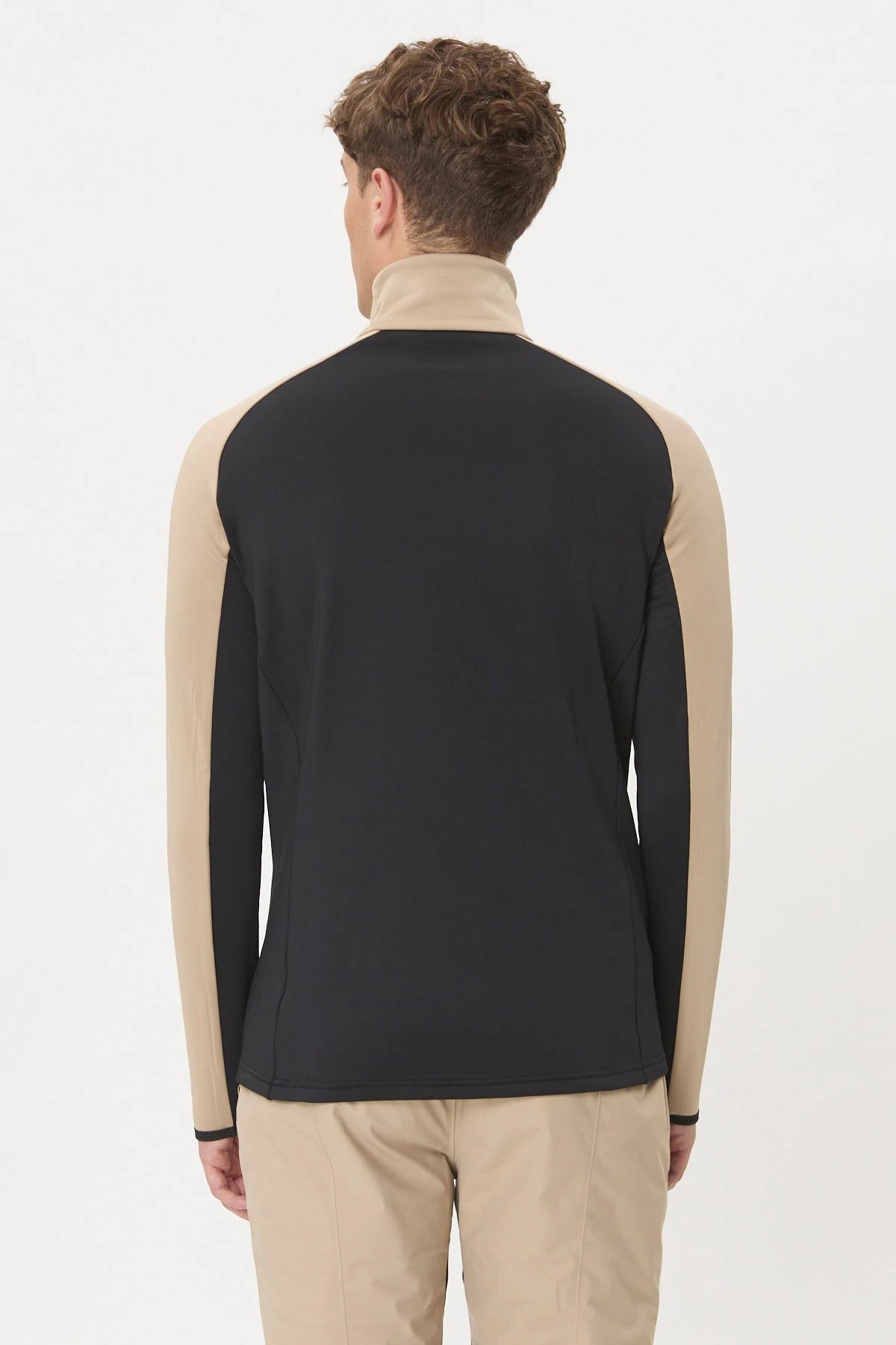 rh+ Kyril Half Zip Jersey in Black/Sand, back view