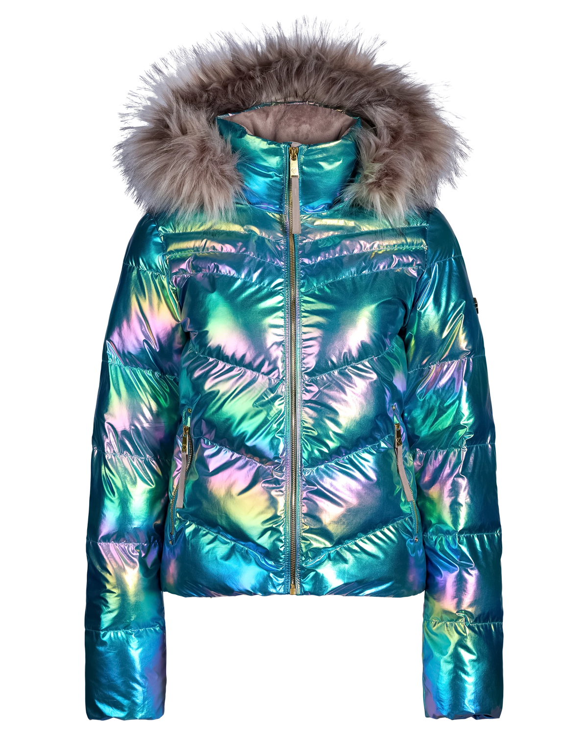 Obermeyer Bombshell Luxe Jacket in Riviera, front