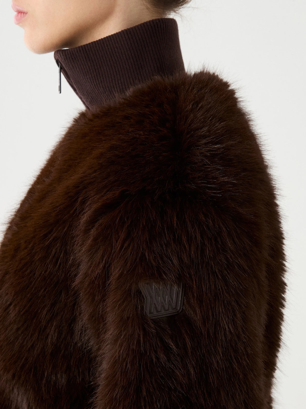 We Norwegians Dovre Jacket Women's in Brown, detail view