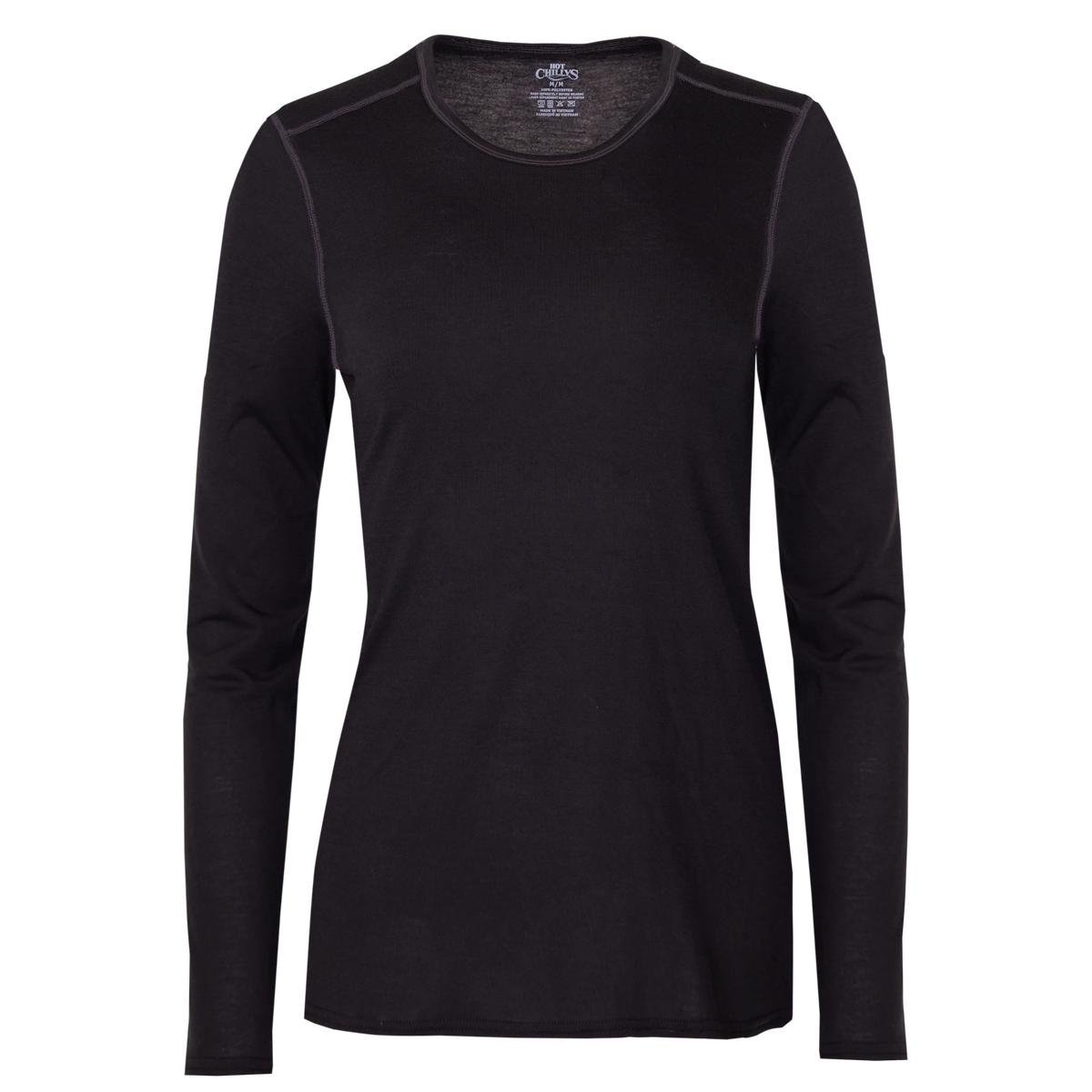 Hot Chillys Women's Crew Bi-Ply (Black), front