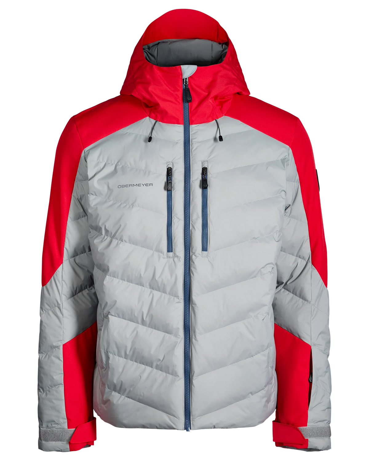 Obermeyer Braun Quilted Jacket in Roma Red, front