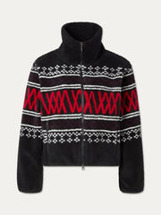 We Norwegians Setesdal Pile Jacket Women's in Black, front product view