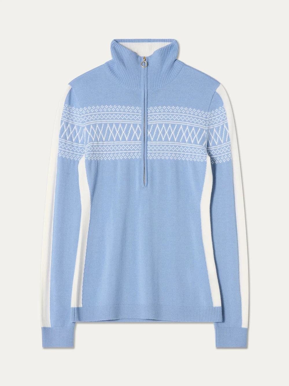 We Norwegians Signature 1/4-zip Women's in Light blue, front product view