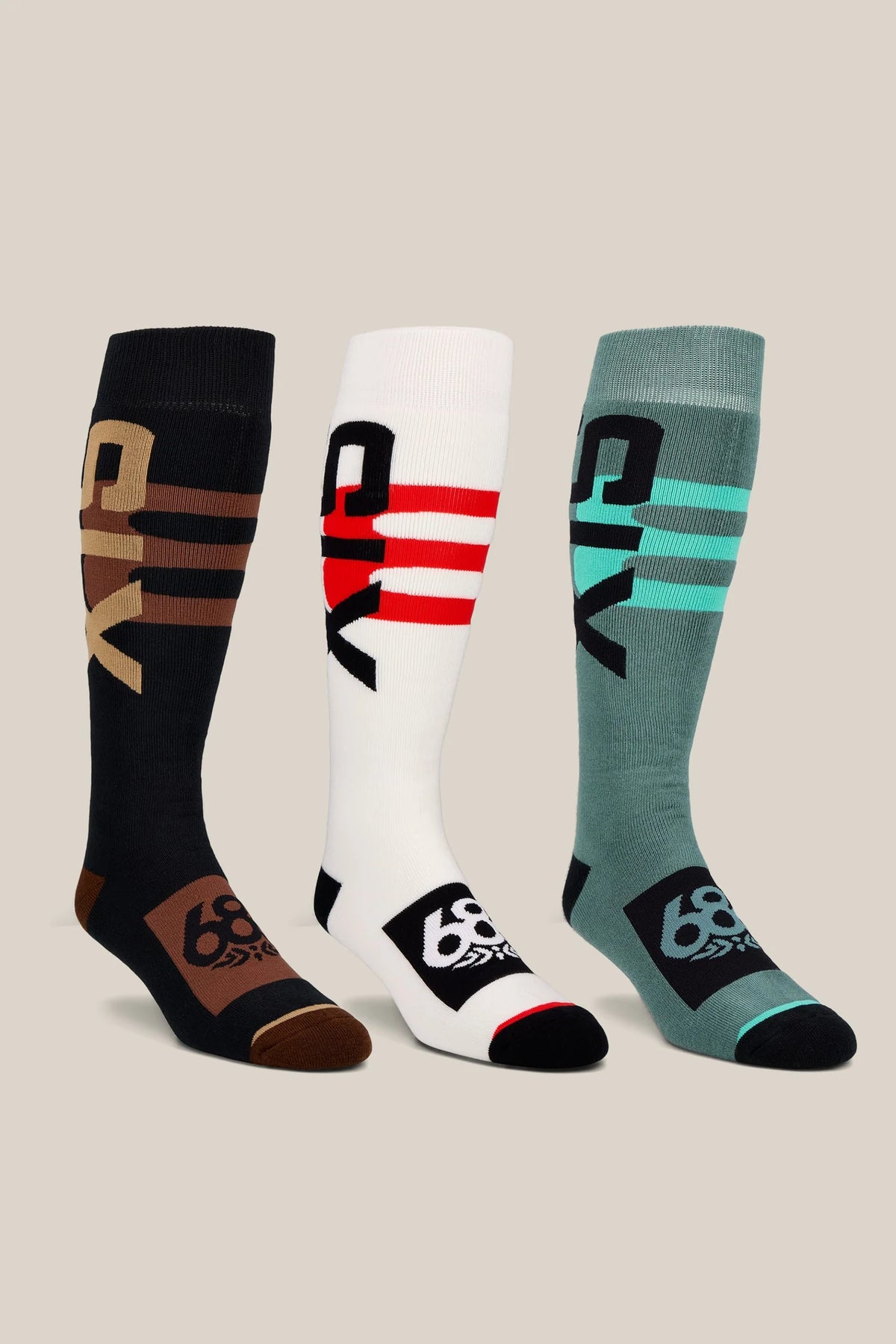 686 Mens Swiss Socks - 3pk in Assorted, product view