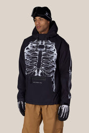 686 Mens Waterproof Hoody in White Xray, product view