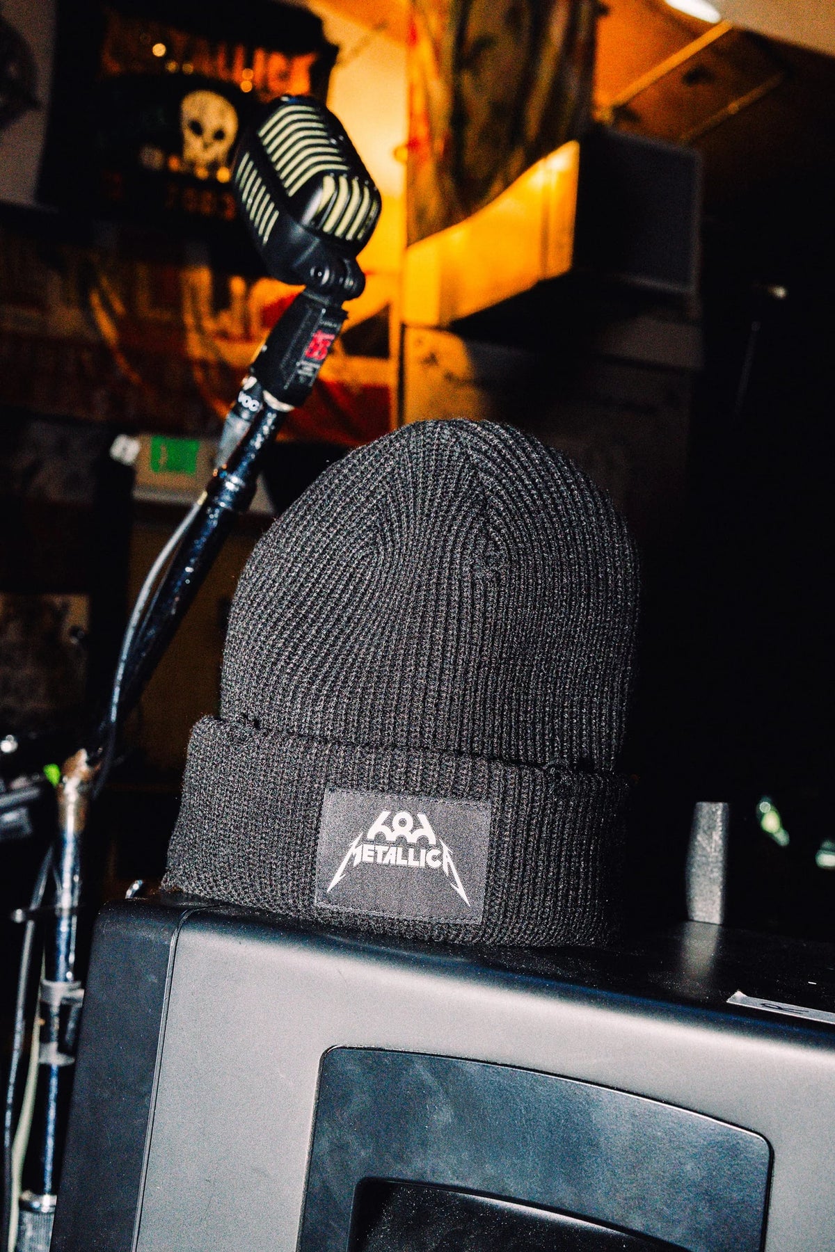 686 Metallica Cuff Beanie in Metallica Black, product view