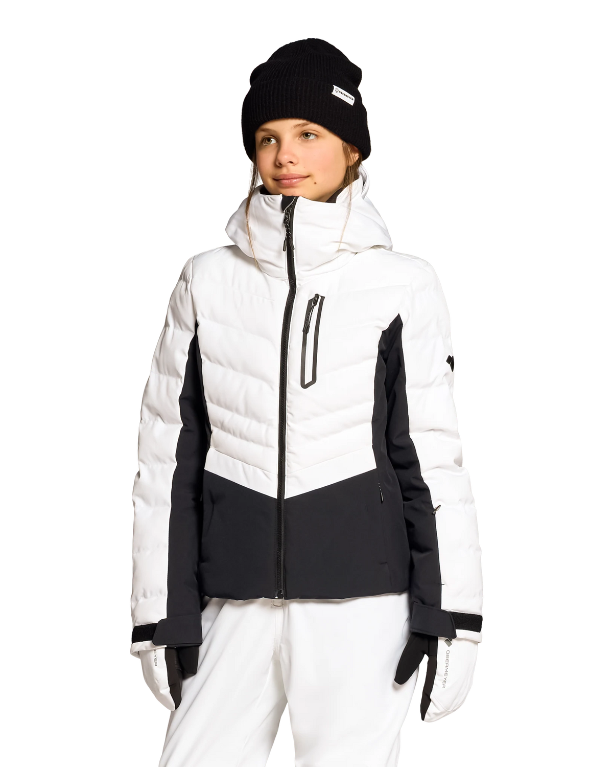 Obermeyer Teen Girl Cosima Jacket in White, side