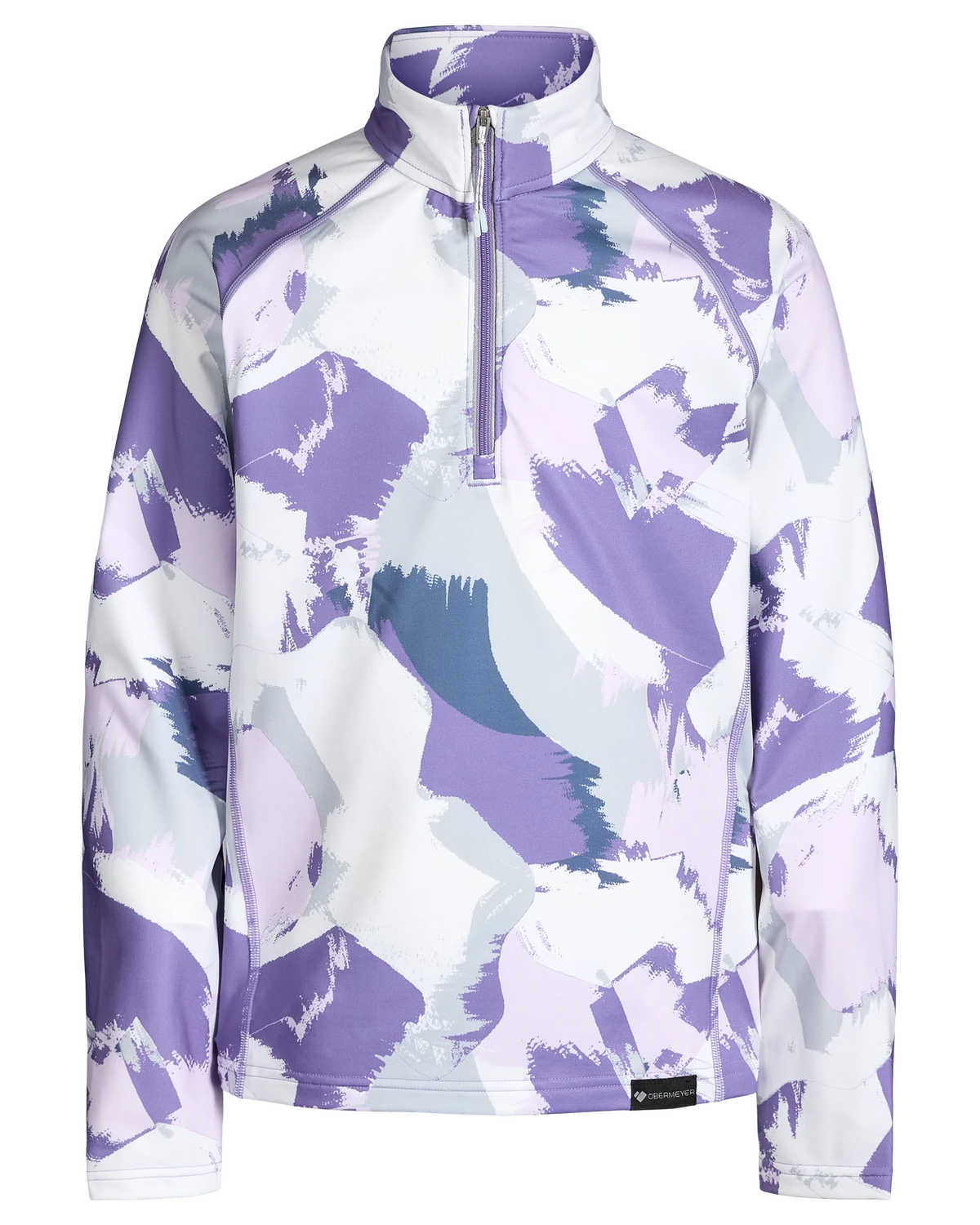 Obermeyer T Oly Baselayer Zip Top in Misty Camo, front