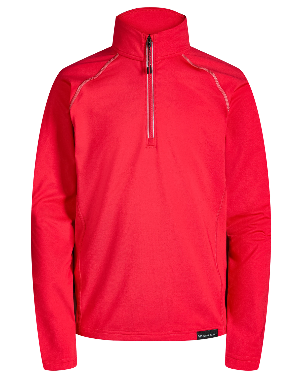 Obermeyer T Oly Baselayer Zip Top in Roma Red, front