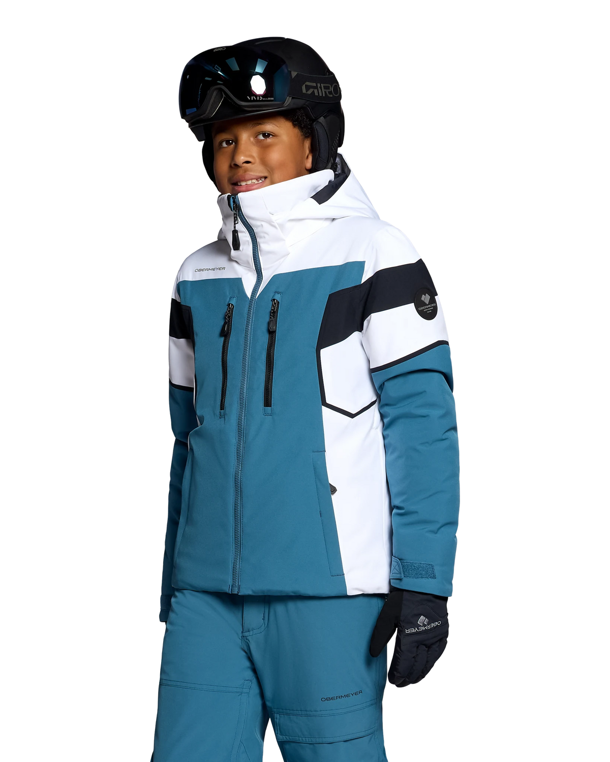 Obermeyer Mach 17 Jacket in Indy Blue, side