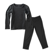 Hot Chillys Toddler Bi-Ply Set in Black, front