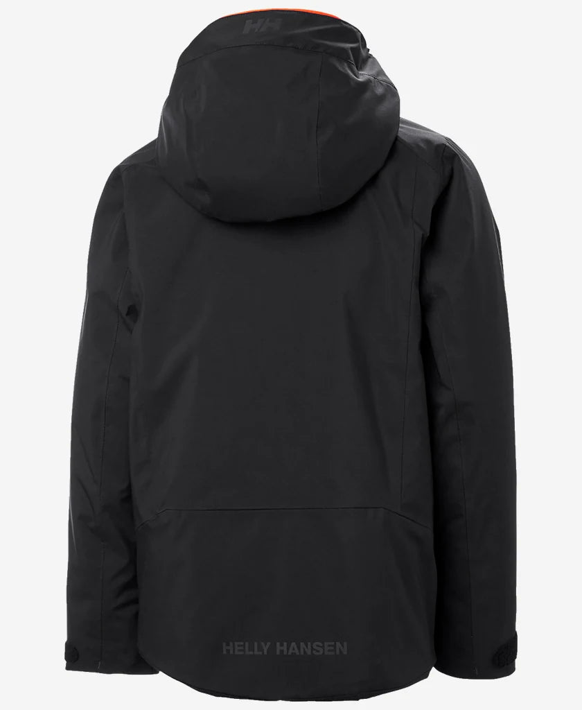 Helly Hansen Junior Alpha Jacket in Black, back