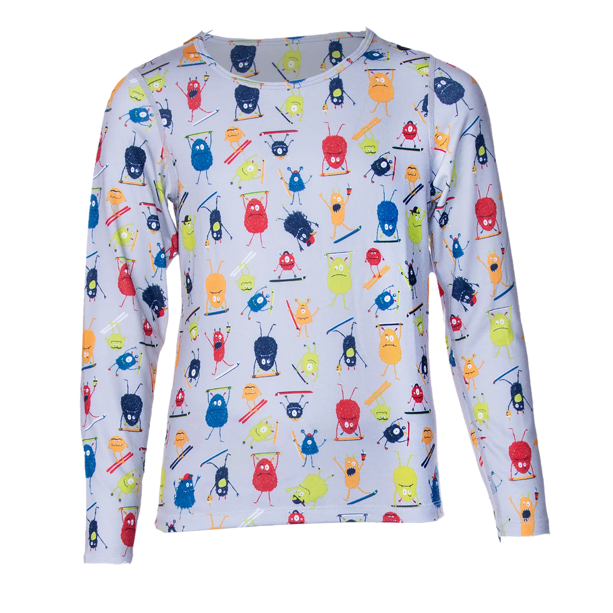 Hot Chillys Youth Originals Print Crew in Doods/Grey, front