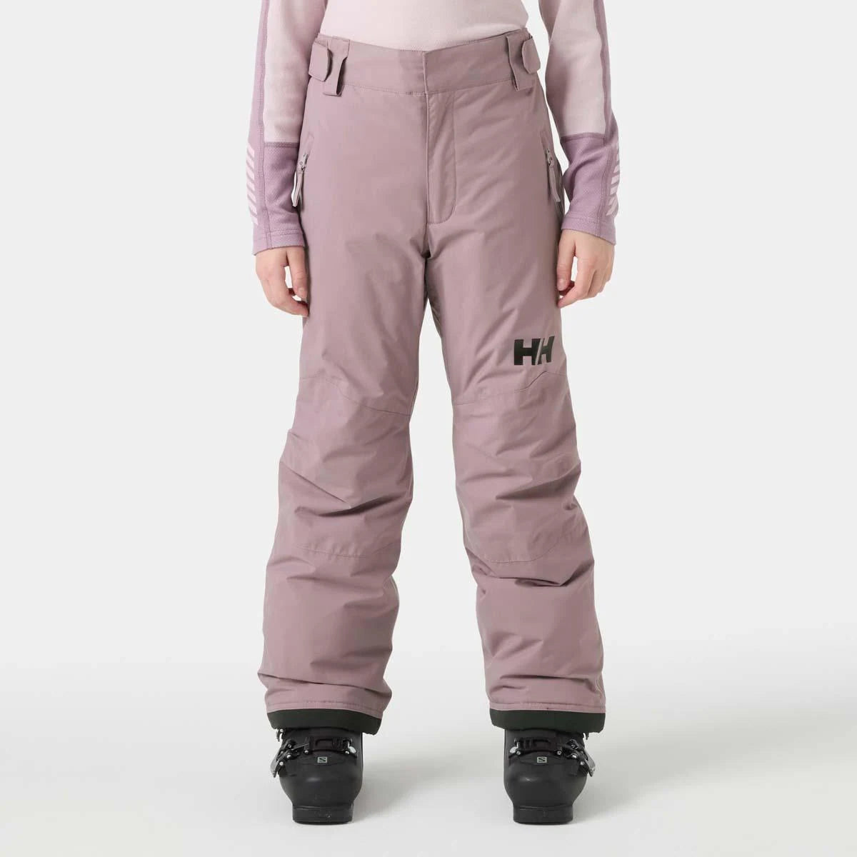 Helly Hansen Junior Legendary Pant in Purple Clay, on-body front