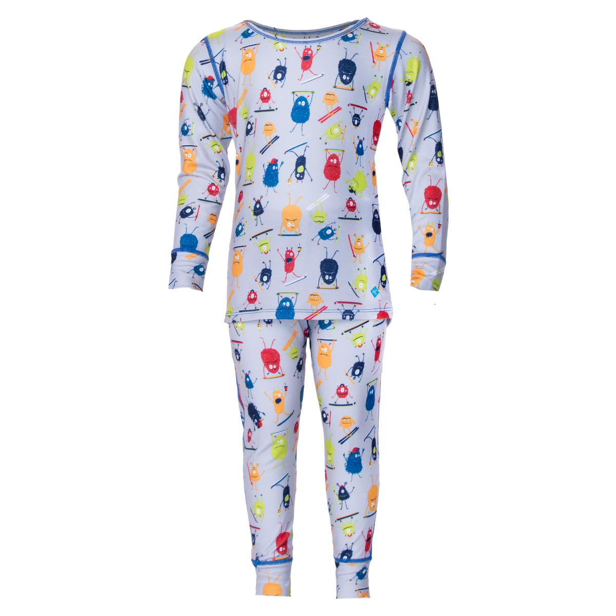 Hot Chillys Toddler Originals Print Set in Doods/Grey, front