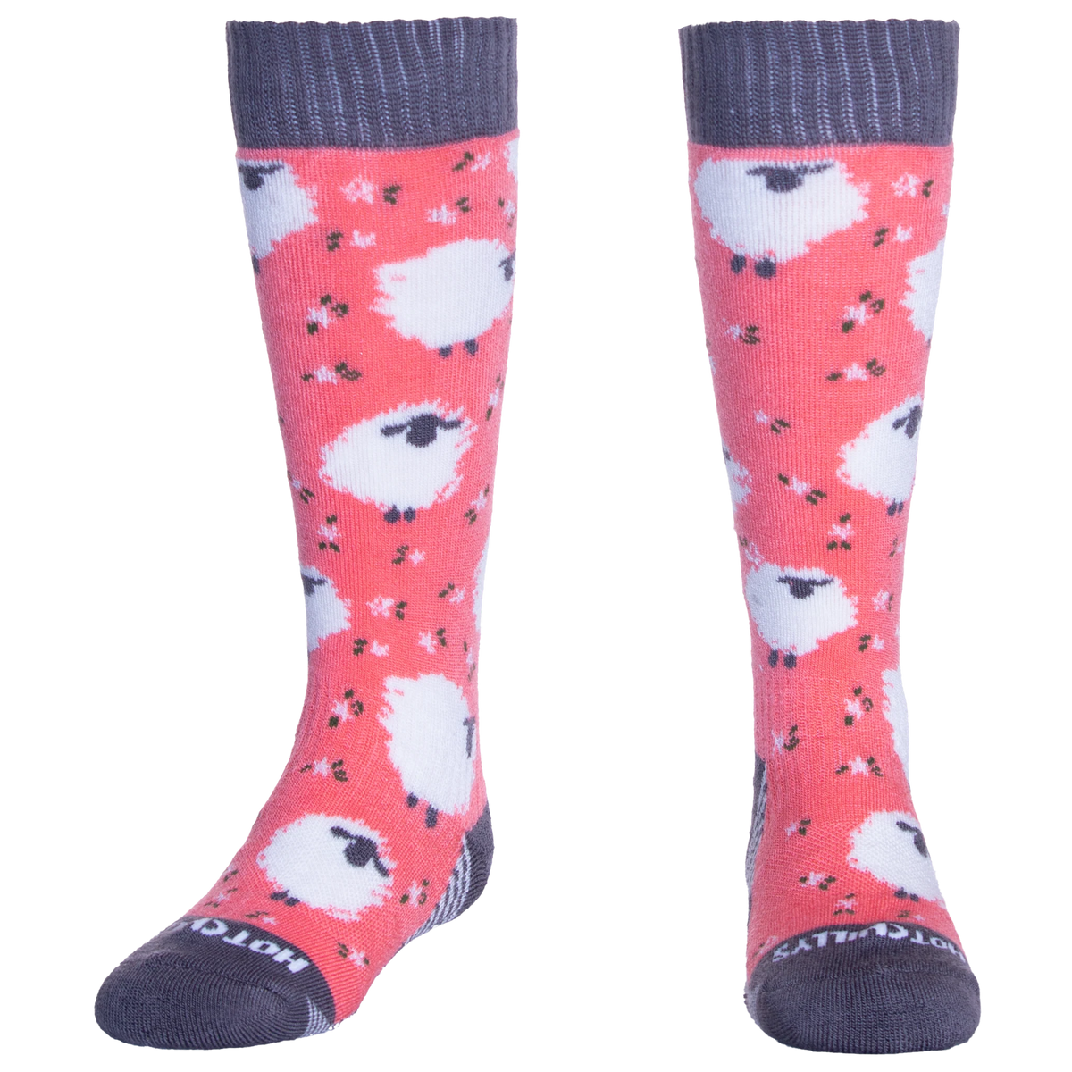Hot Chillys Youth Mid Volume Sock in Sheep, front