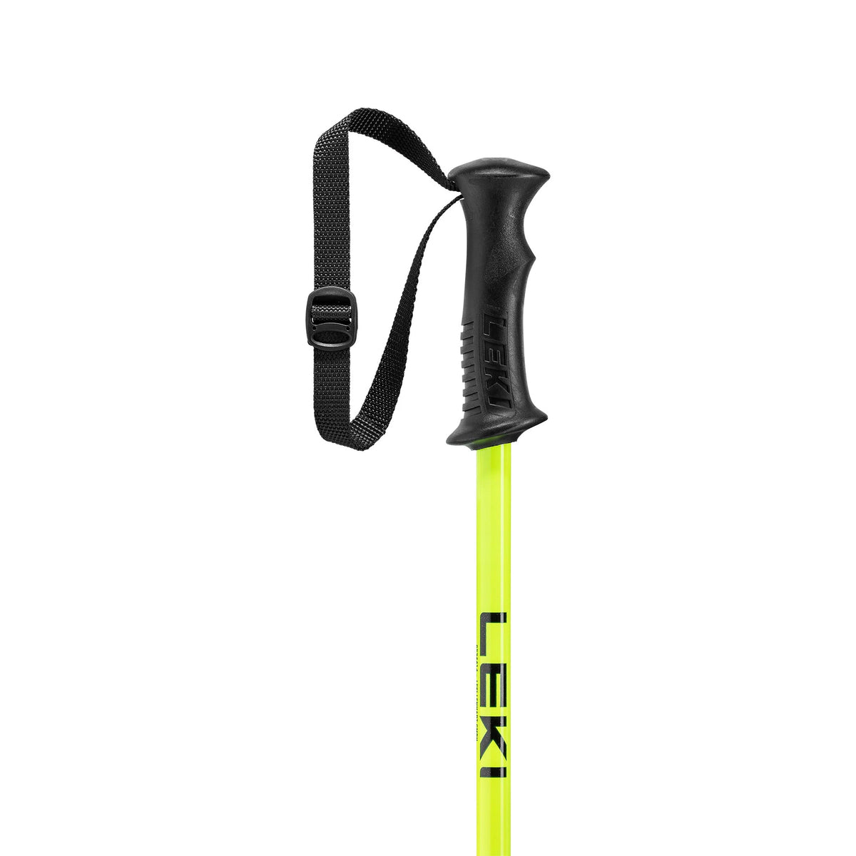 Leki Rider Poles in Black / Yellow, grip and strap detail