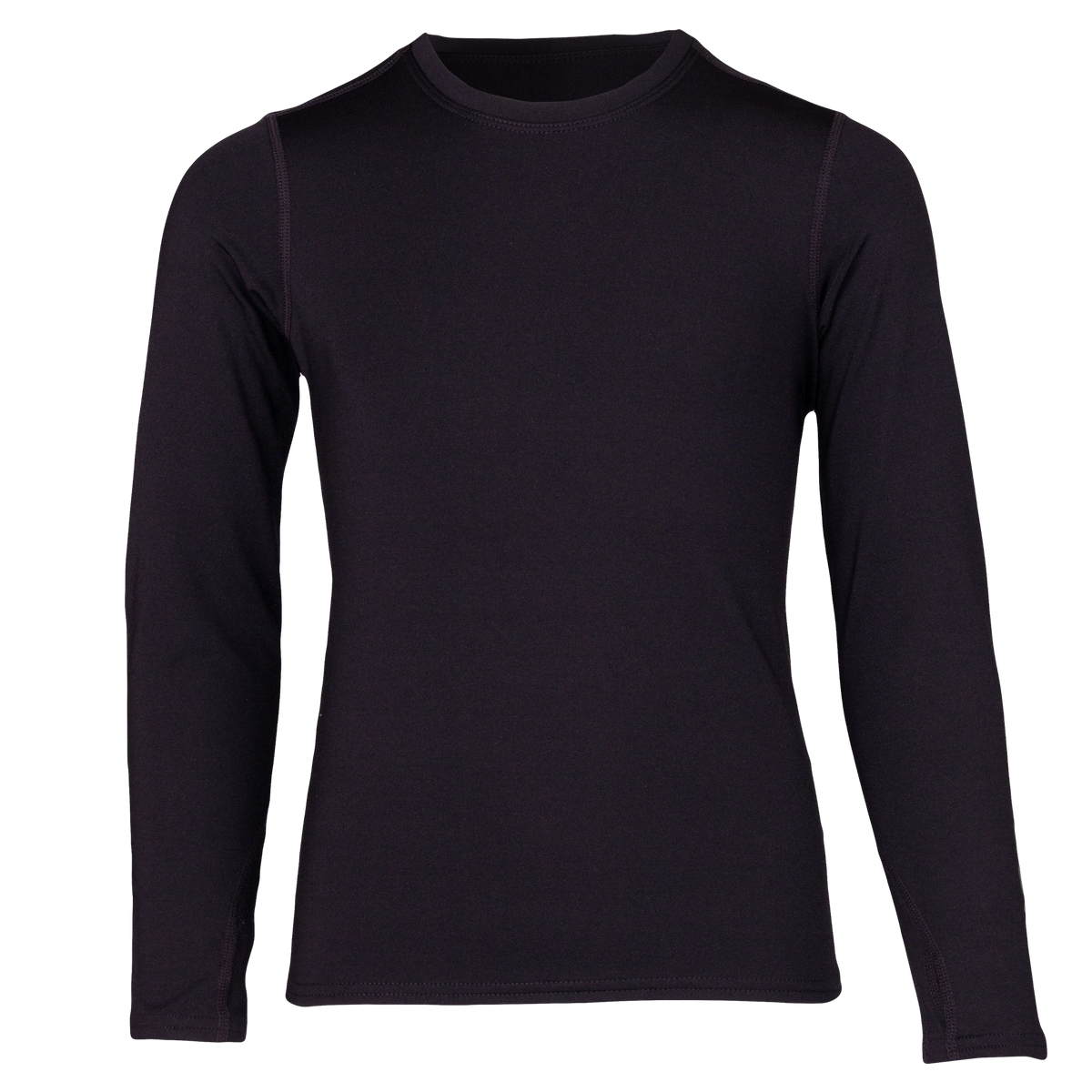 Hot Chillys Youth Micro-Elite Chamois Crew - Can in Black, front